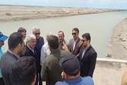 بازدید مشترک مسئولان ارشد استان گلستان از کانال آبرسانی سایت میگو