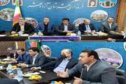 حضور دکترکاووسی مدیر کل دامپزشکی گلستان و دکتر رفیعی پور رئیس سازمان دامپزشکی کشور در محل فرمانداری شهرستان آزادشهر