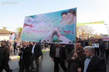 راهپیمایی 22 بهمن 93 در گلستان